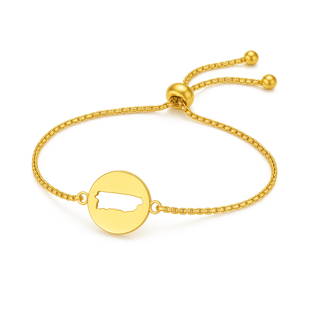 Puerto Rico Map Bracelet