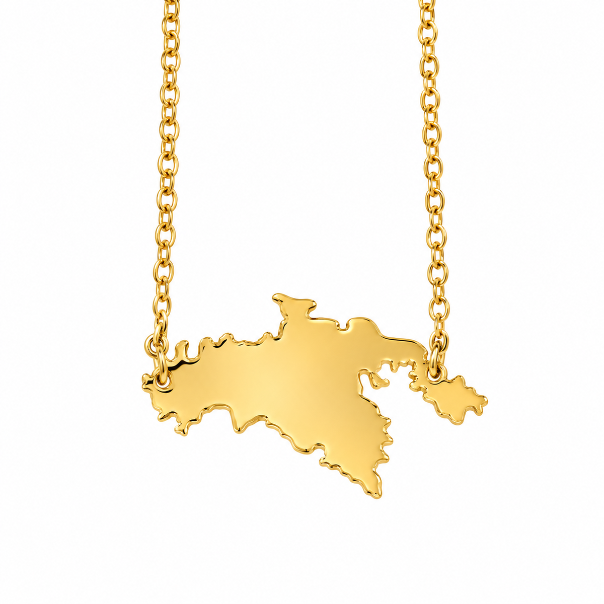 Saint John Map Necklace