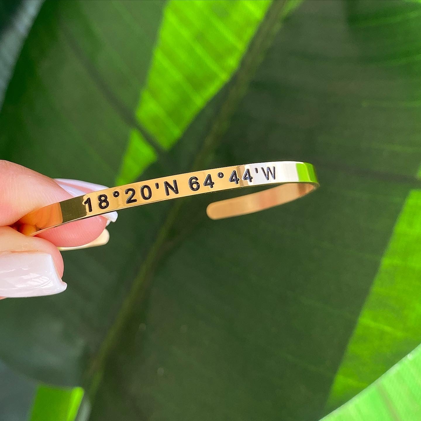Saint John, US Virgin Islands Coordinate Bracelet