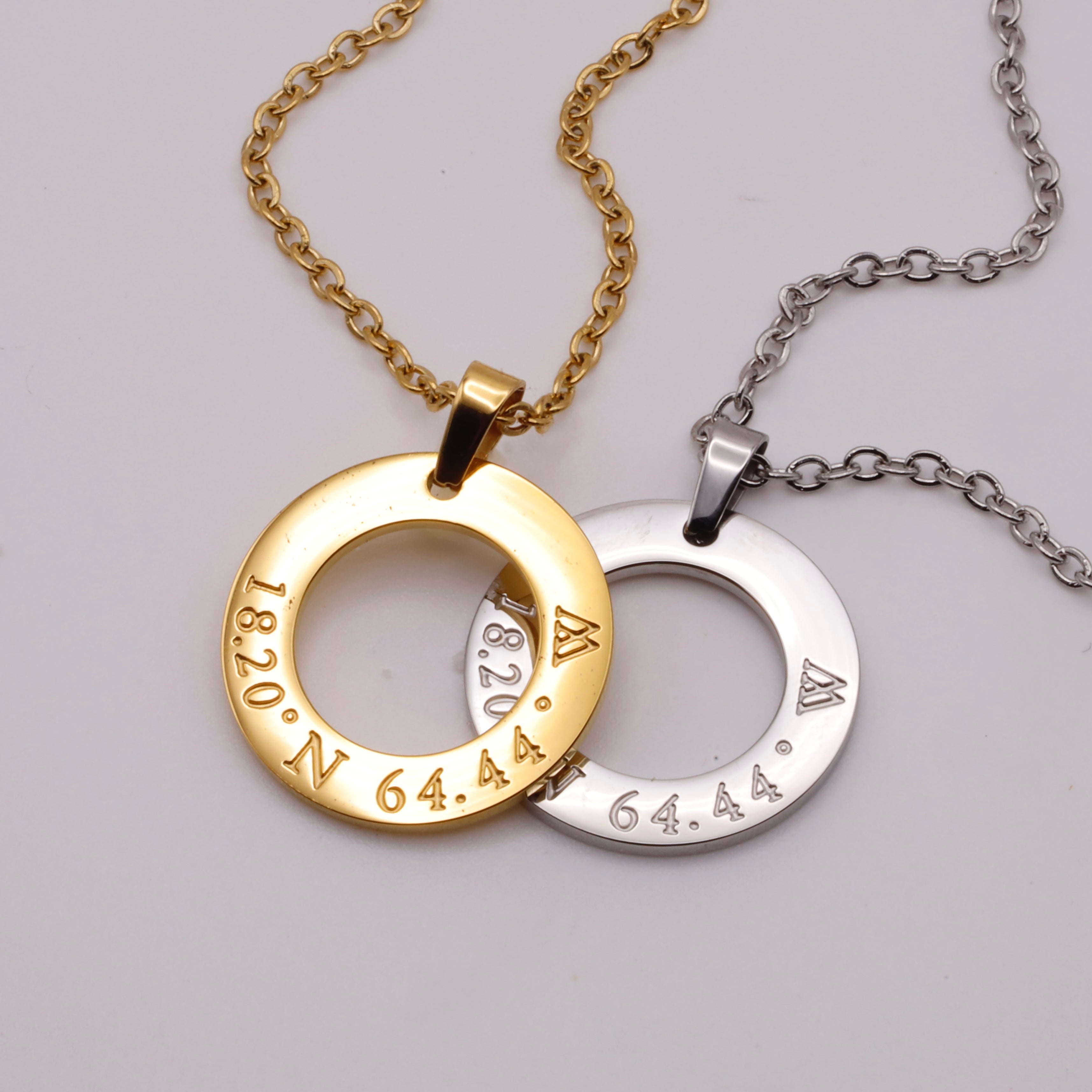 Saint John, US Virgin Islands Coordinate Necklace