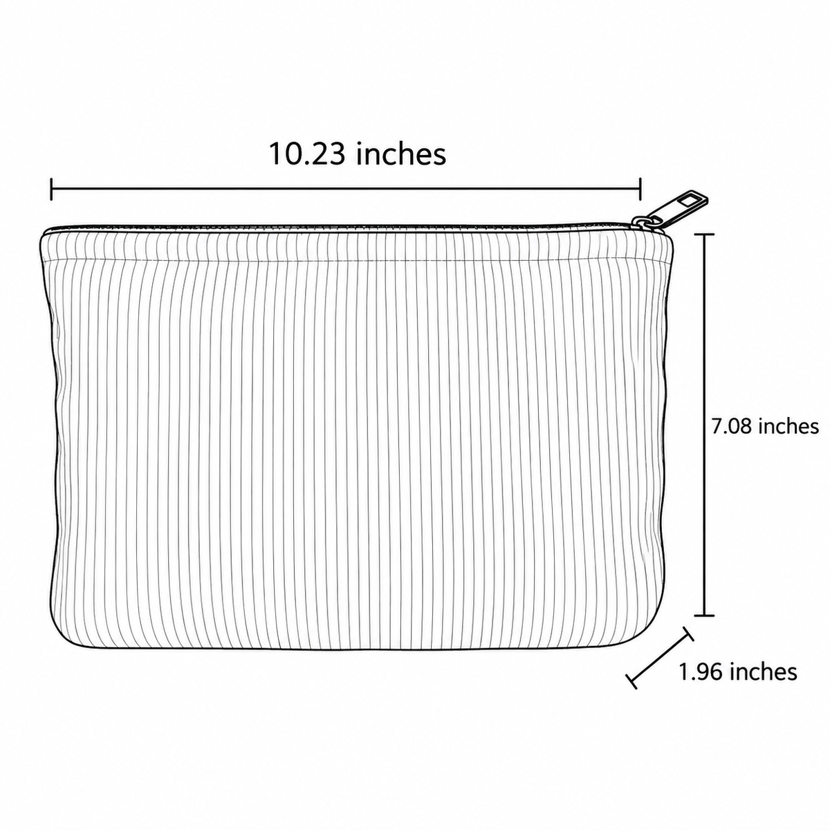 Turtle Corduroy Travel Pouch
