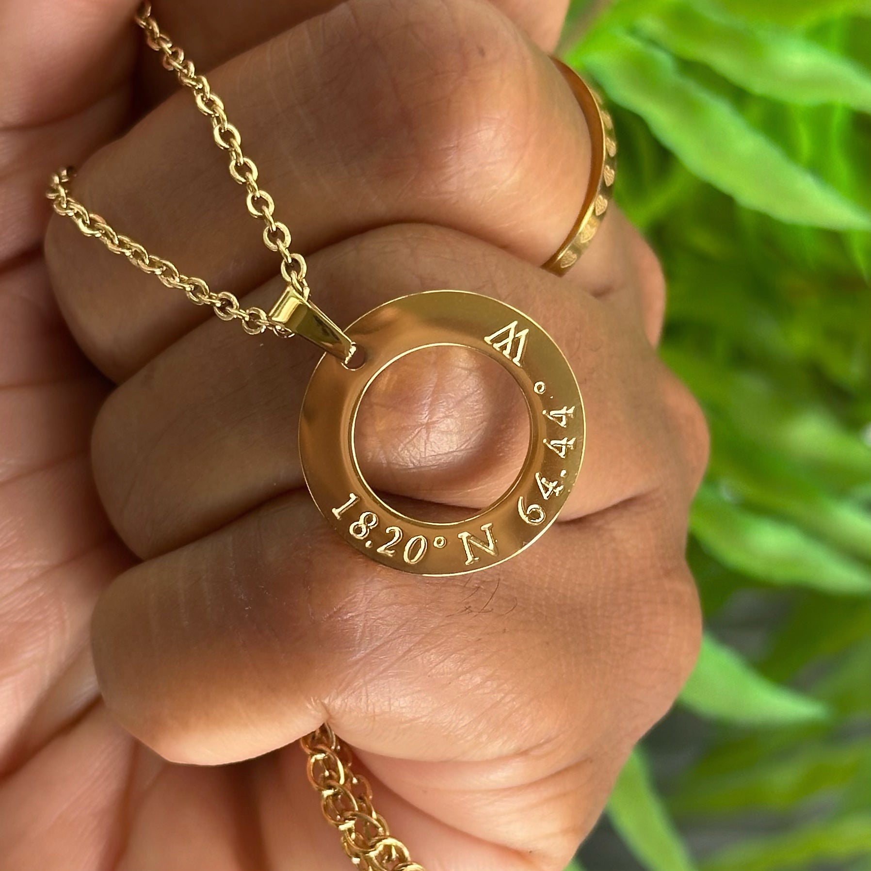 Saint John, US Virgin Islands Coordinate Necklace