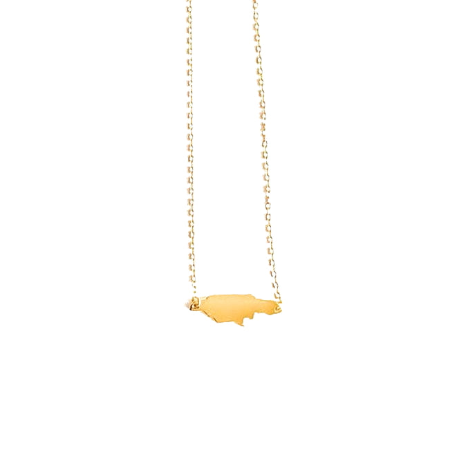 Jamaica Map Necklace